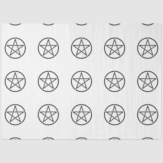 Papel De Seda Pentagrama do Wiccan (Frente )