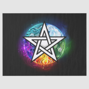 Papel De Seda Pentagrama do Wiccan