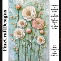 Pêonias Texturizadas, Decoupage BDR6 do Jardim de 