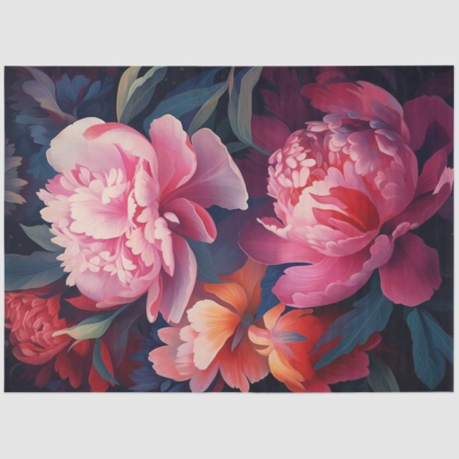 Papel De Seda Peonies Series Design 15 (Frente )