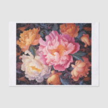 Peony Art for Decoupage