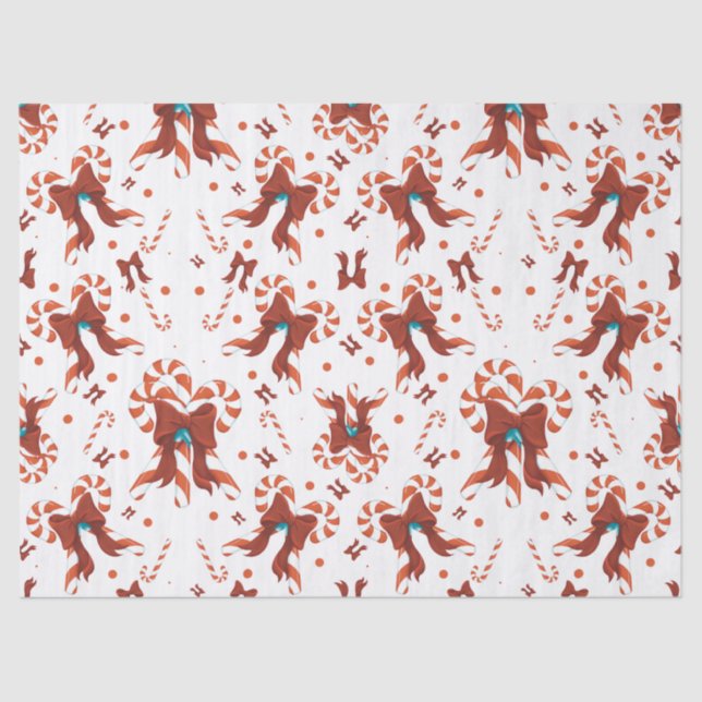 Papel De Seda Peppermint Charm Wrapping Paper (Frente )