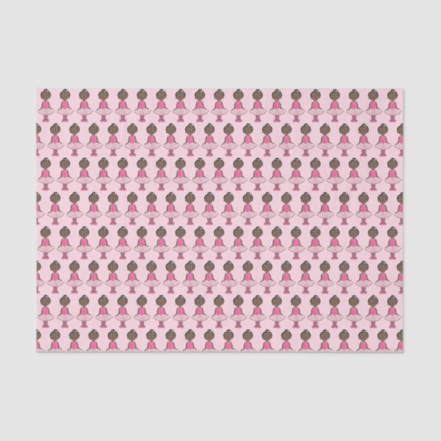 Papel De Seda Pequena Balé Dançarina Rosa Tutu Ballerina Rosa (Frente )