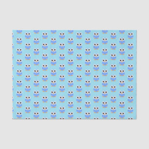 Papel De Seda "Pequena Coruja Azul"