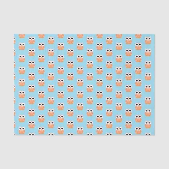 Papel De Seda "Pequena Coruja de Pêssego" (Frente )