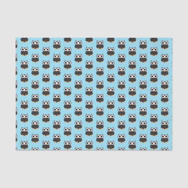 Papel De Seda "Pequena Coruja Negra" (Frente )