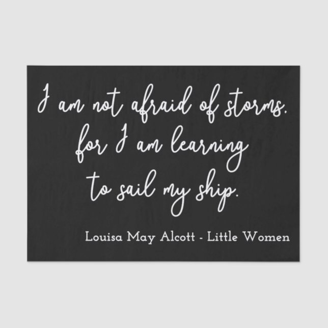 Papel De Seda Pequenas mulheres citando I - Estilo de Escrita Ma (Frente )