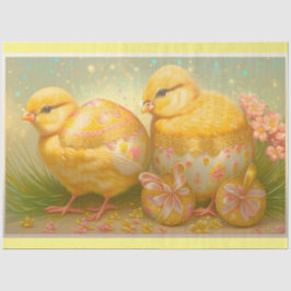 Papel De Seda Pequenas Páscoas Em Uma Coleção De Carruagems