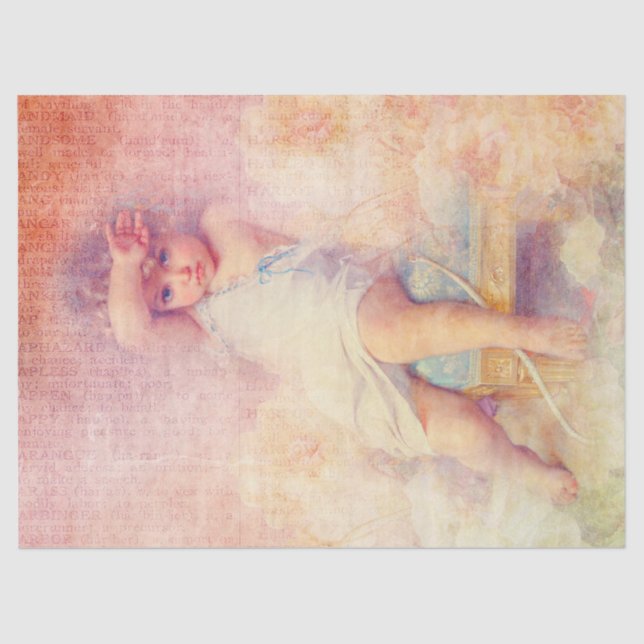 Papel De Seda Pequeno anjo bonito (Frente )