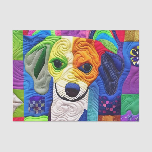 Papel De Seda Pequeno Beagle Puppy Como Design (Frente )