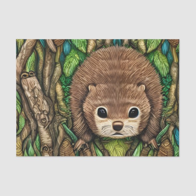 Papel De Seda Pequeno Bebê Adorável E Bonito (Frente )
