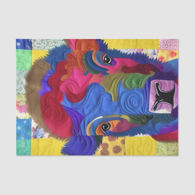 Papel De Seda Pequeno Bebê Bison Quilado Como Design (Frente )