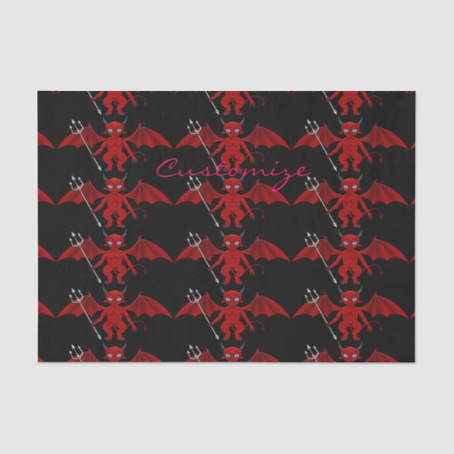 Papel De Seda Pequeno Diabo Vermelho Thunder_Cove (Frente )