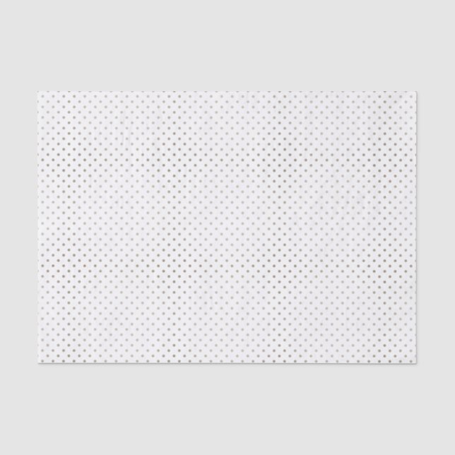 Papel De Seda Pequeno Padrão de Bolinhas Bege com Desvanecimento (Frente )