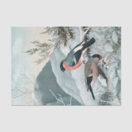 Papel De Seda Pequeno pássaro bonito - Bullfinch, Arte