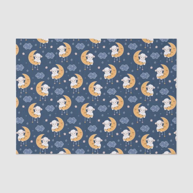 Papel De Seda Pequenos Cordeiros (Frente )