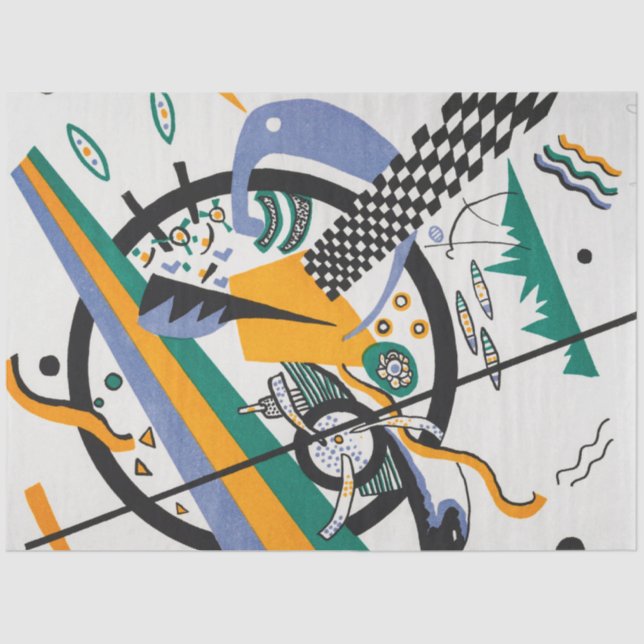 Papel De Seda Pequenos mundos IV, Abstrato, Wassily Kandinsky (Frente )