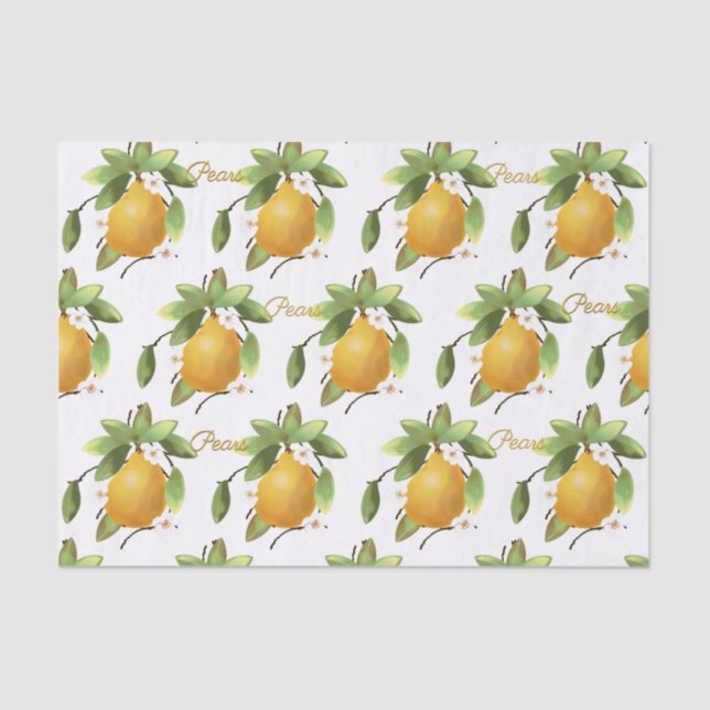 Papel De Seda Peras de catenária de Fruta (Frente )