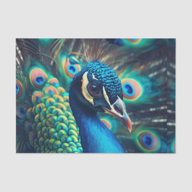 Papel De Seda Perfil Peacock (Frente )