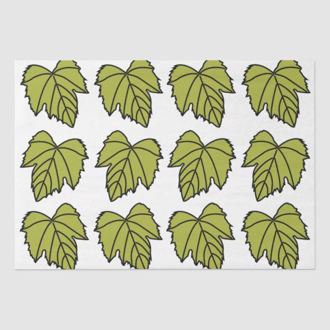 Papel De Seda Pérgola de Uva Folhas Verdes Vinhas (Frente )