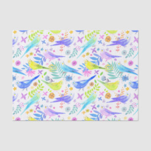 Papel De Seda Periquitos de Ortografia Navegável Whimsical