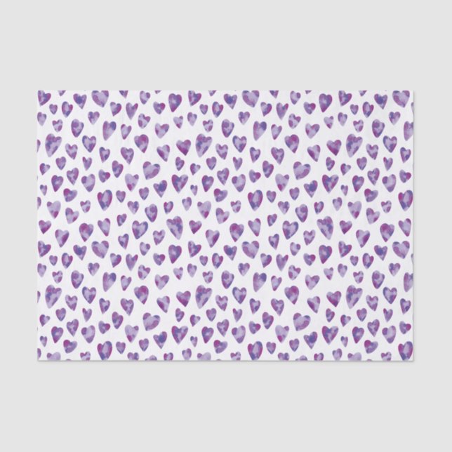 Papel De Seda Periwinkle Purple Namorados Love Heart (Frente )