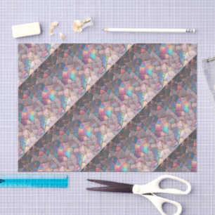 Papel De Seda Pérola Iridescente Dourado Rosa Falso Decoupage
