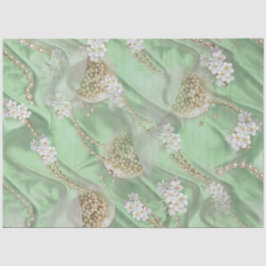 Papel De Seda Pérolas da Seda Verde e da Costa do Marfim