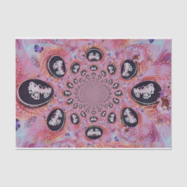 Papel De Seda Pérolas de Abstrato elegantes cor-de-rosa