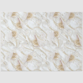 Papel De Seda Pérolas de Seda Branca e de Marfim