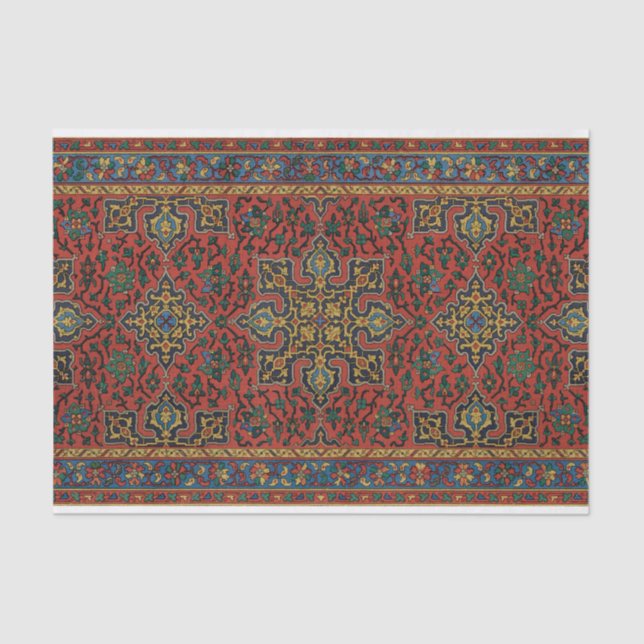 Papel De Seda Pérsia Rug Carpet Red Blue Classic (Frente )