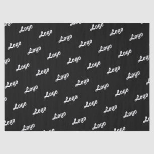 PAPEL DE SEDA PERSONALIZADO SEU LOGO MODERNO CHIC PRETO