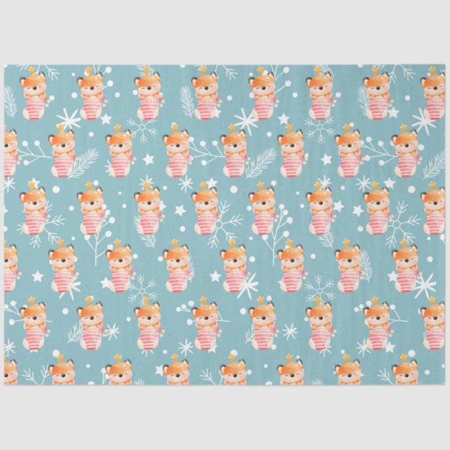 Papel De Seda Personalizar Feriados da Fox (Frente )