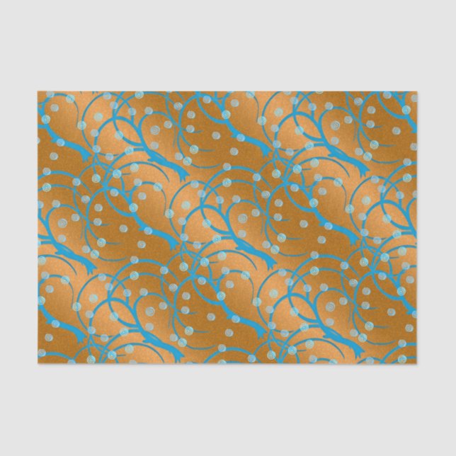 Papel De Seda Personalizar o Estilo Dourado da Solha Jasmine (Frente )