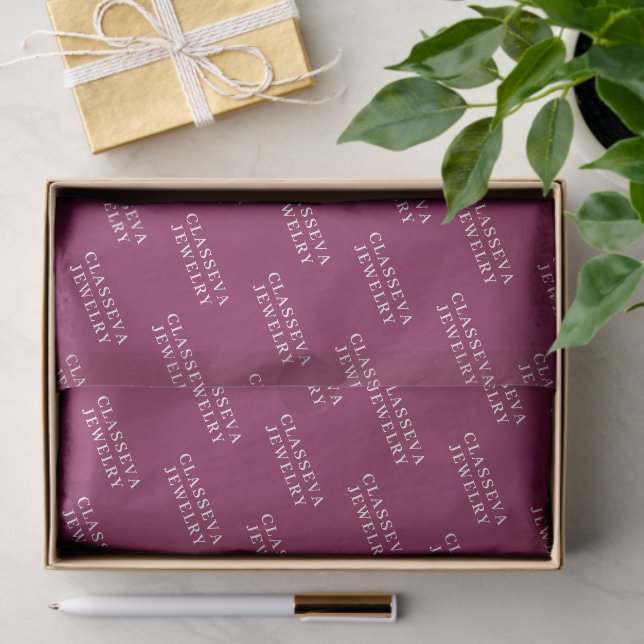 PAPEL DE SEDA PERSONALIZE SEU LOGO MODERNO ELEGANTE CLÁSSICO EST (Presente)