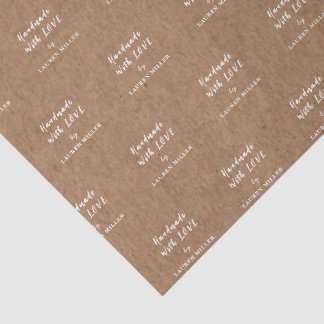 Papel De Seda Personalized Handmade with Love Kraftpaper