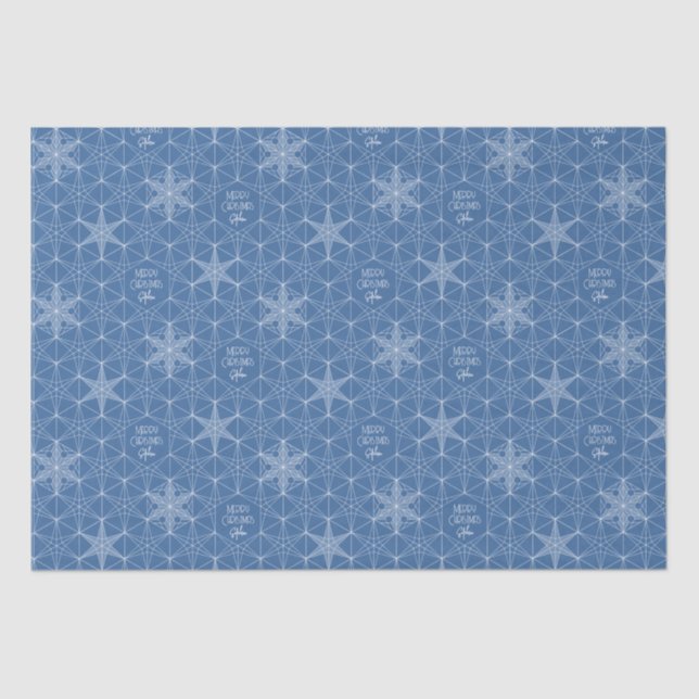 Papel De Seda Personalized Snowflake star Holiday wrapping paper (Frente )