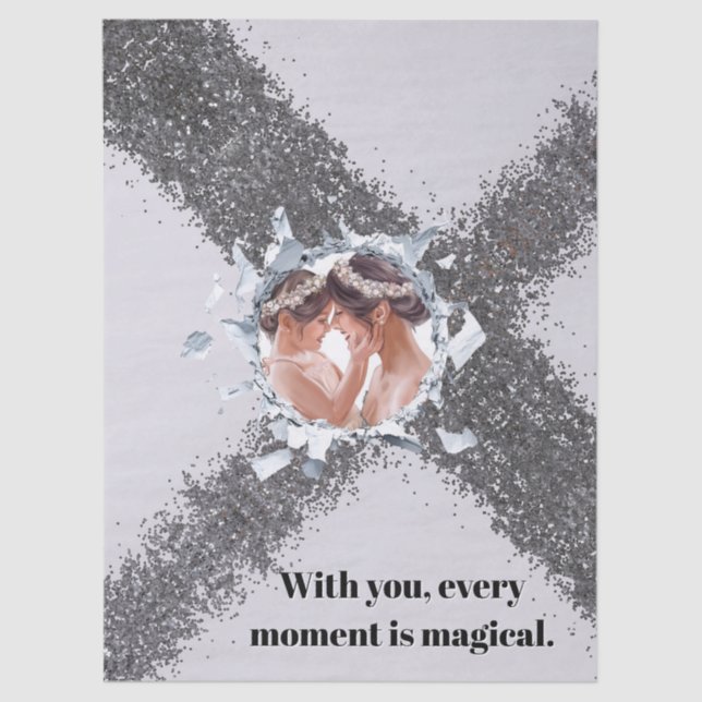 PAPEL DE SEDA PERSONILIZE TEXT AND PICTURE  (Frente )