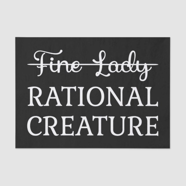 Papel De Seda Persuasão Jane Austen - Criatura Racional I (Frente )