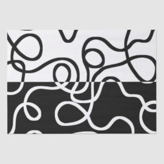 Papel De Seda Persuasão linear I: Abstrato preto e branco