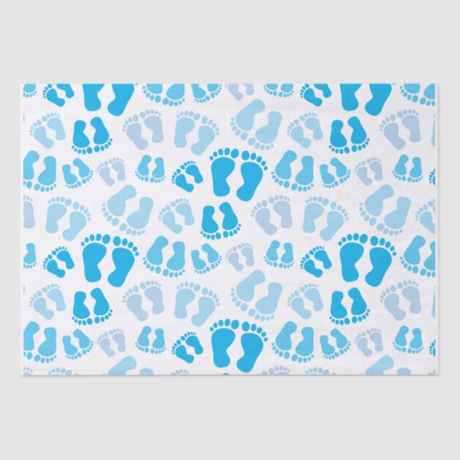Papel De Seda Pés de bebê menino (Frente )