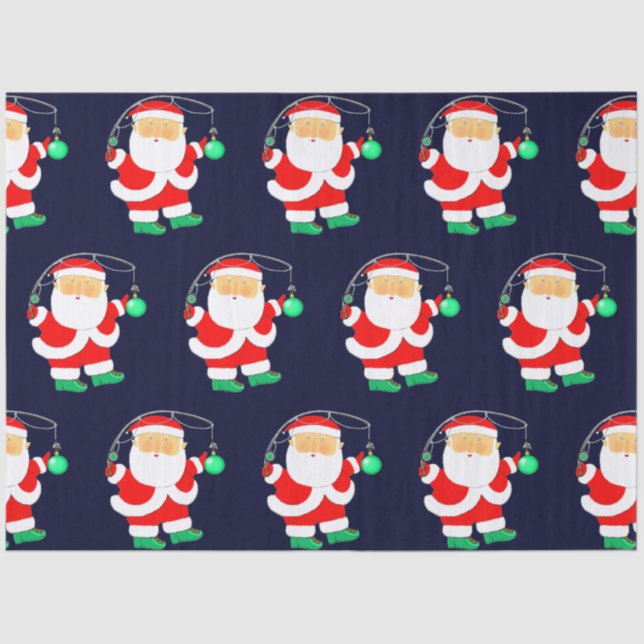 Papel De Seda Pesca de Natal (Frente )