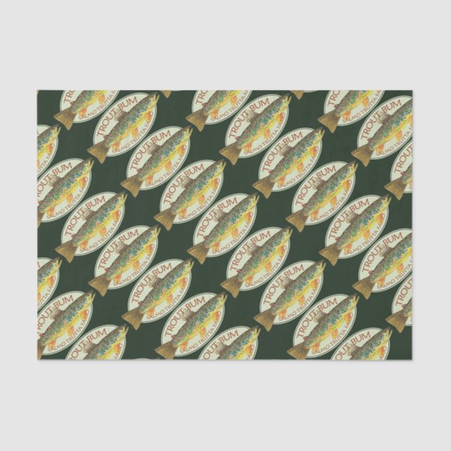 Papel De Seda Pesca de trutas engraçadas - BUM DE TROUT - (Frente )
