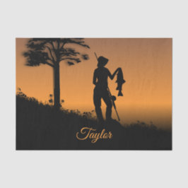 Papel De Seda Pescadora ao Crepúsculo