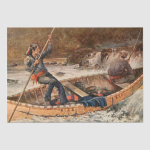 Papel De Seda “Pescando Trutas” Arte Ocidental por Frank Feller
