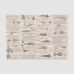 Papel De Seda Pescarias Vintage: Pescador antigo dos anos 1900
