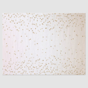 Papel De Seda Pêssego Branco Cor-de-rosa-claro Ombro Dourado Con