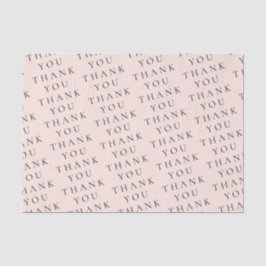 Papel De Seda Pêssego Negro Elegante Moderno Obrigado Personaliz