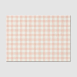 Papel De Seda Pêssego Pastel Gingham Buffalo - Padrão de Xadrez 