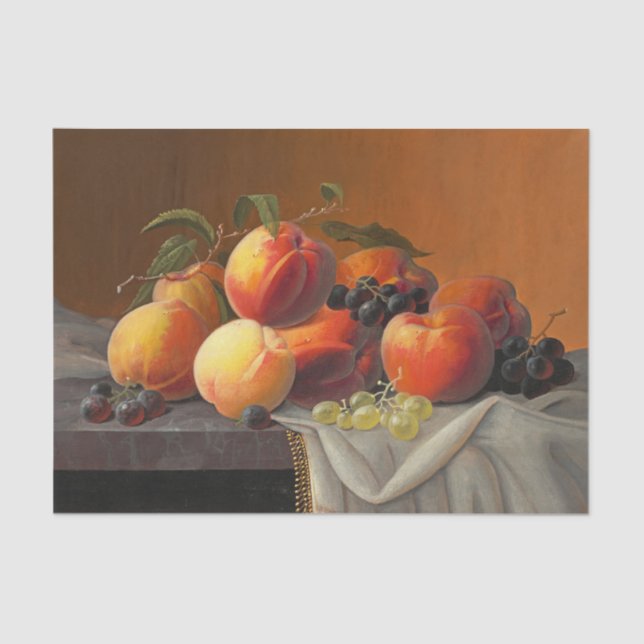 Papel De Seda Pêssegos, Uvas e Maçãs, Desligamento (Frente )